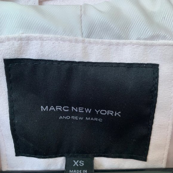 Andrew Marc XS light pink suede moto jacket - Picture 4 of 4